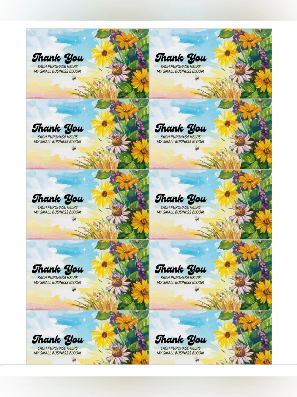 Floral Bloom Thank You Cards (30CT)